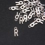 Pendant Findings Letter "R" 17x7mm Packaging 20g (+- 25pcs)