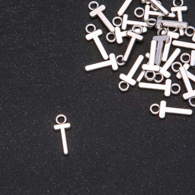 Pendant Finding Letter "T" 17×7mm packaging 20g (+- 30 pcs)