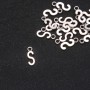 Pendant finding Letter "S" 17×7mm packaging 20g (± 30 pcs)