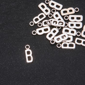 Pendant Findings Letter "B" 17x7mm Packaging 20g (+- 25pcs)