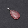 Watermelon Tourmaline Teardrop Pendant, Natural Stone, 16x25x35mm