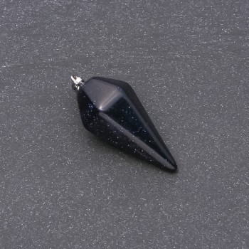 "Pendulum" Pendant, Blue Sand Aventurine, "Night of Cairo", 40x30x13mm