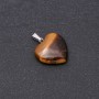 Heart Pendant Natural Stone Tiger's Eye 19x19x26mm