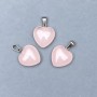 Heart Pendant Pink Quartz 19x19x26mm