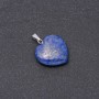 Heart Pendant Natural Stone Lapis Lazuli, 19x19x26mm