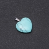 Pendant Heart of Green Turquoise (pressed) 19x19x26mm