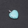 Pendant Heart of Green Turquoise (pressed) 19x19x26mm
