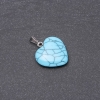 Pendant Heart Blue Turquoise (pressed) 19×19×26mm