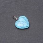 Pendant Heart Blue Turquoise (pressed) 19×19×26mm