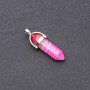 Pendant Hexagon Natural Stone Agate Pink 41x34x9mm