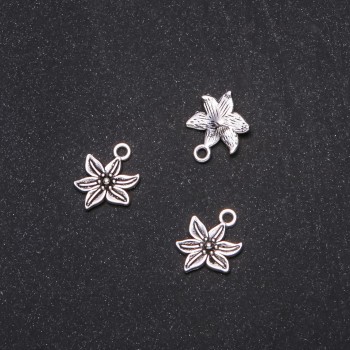Pendant Findings Flower 13x16mm packaging 20g +/- 25pcs