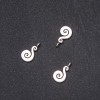 Pendant Findings Twist 18x10mm packaging 20g ± 15 pieces