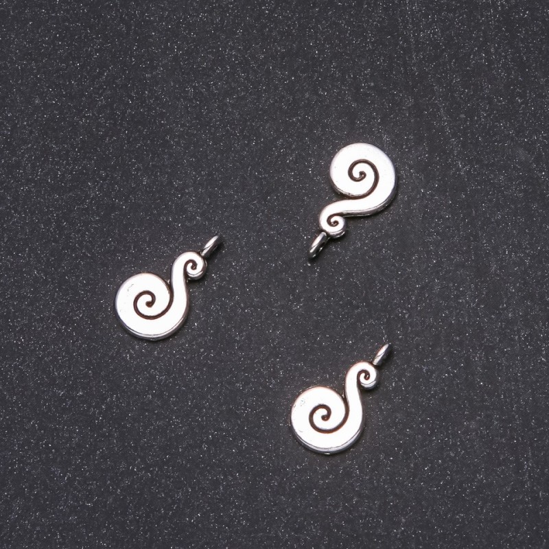 Pendant Findings Twist 18x10mm packaging 20g ± 15 pieces