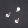 Pendant Findings Twist 18x10mm packaging 20g ± 15 pieces