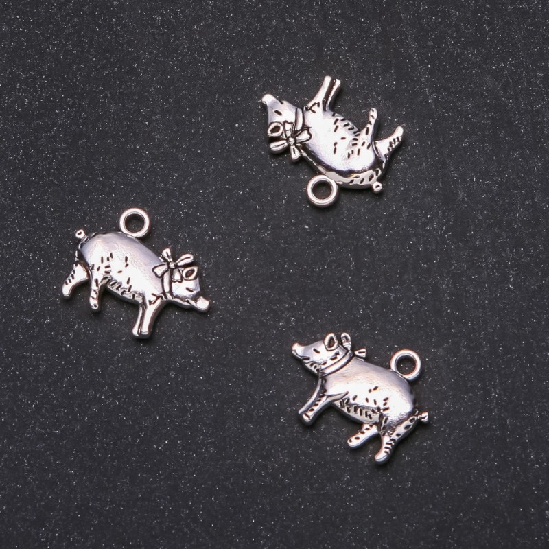Pendant Fob Pig 20×16mm packaging 20g ± 8 pcs