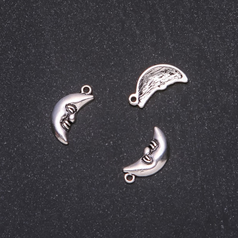 Fittings Pendant Moon 19x9mm packaging 20g +/-16pcs