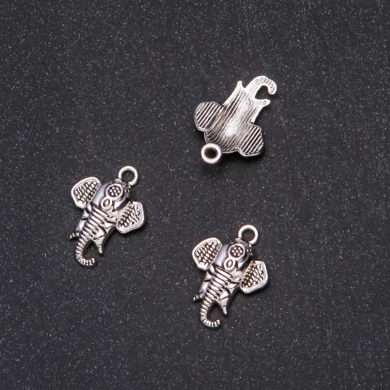 Pendant Finding Elephant 15×22mm packaged 20g +/- 16 pieces