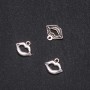 Pendant finding 'Lips' 17×14 mm packaged 20 g +/- 27 pcs