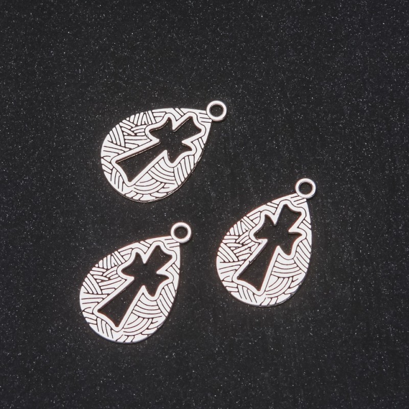 Pendant Fitting Cross 30x20mm Packaging 20g +/-10pcs