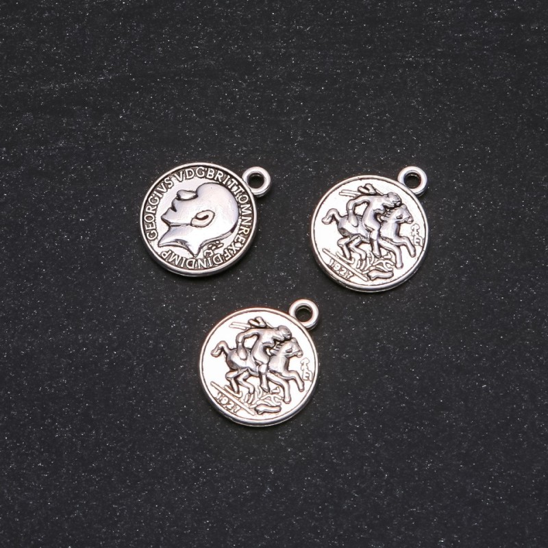 Corner Findings Pendant Coin George V 19x16mm packaging 20g ±9 pcs