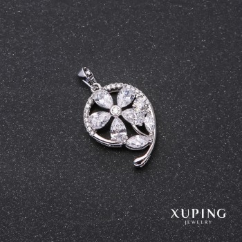 Xuping Pendant Flower 29×24×17mm Rhodium