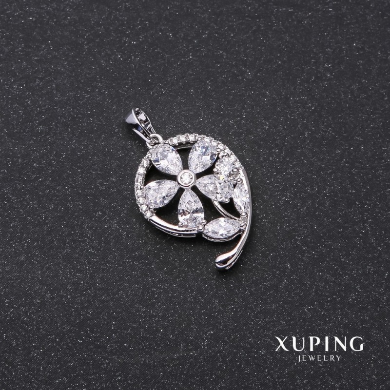 Xuping Pendant Flower 29×24×17mm Rhodium