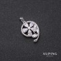 Xuping Pendant Flower 29×24×17mm Rhodium