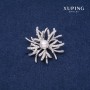Brooch Xuping Winter Flower 40mm Rhodium