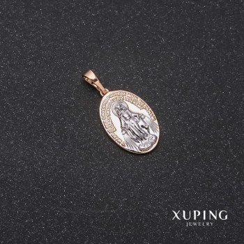 Xuping Pendant "O Maryjo bez grzechu poczeta" 12×18×25mm Rhodium, 18k Gold Plating