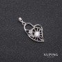 Xuping Heart Pendant 15×25×31mm Rhodium