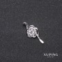 Xuping Pendant Swirl 10x24mm Rhodium