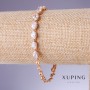 Xuping Bracelet with White Zircon, 5mm width, 17–20 cm length, 18K Gold Plated