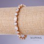 Xuping Bracelet with White Cubic Zirconia, 5mm Thickness, 19cm Length, 18K Gold Plated
