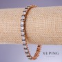 Bracelet Xuping with black czs, 7mm thickness, 18–20cm length, 18K plated
