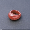 Ring with natural gemstone Aventurine "golden sand", height 6.5-15mm, width 4-8mm, diameter 19mm