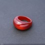 Ring with natural carnelian, height 6.5–15mm, width 4–8mm, diameter 19mm