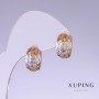 Earrings Xuping, length 15mm, thickness 6mm rhodium, 18k gold plating