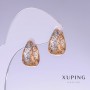 Xuping Earrings, length 17mm, thickness 9mm Rhodium, 18k Gold Plating