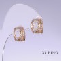 Xuping Earrings, length 15mm, thickness 9mm Rhodium-plated, 18k gold-plated