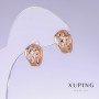 Xuping Earrings, 13 mm length, 9 mm thickness, 18K Gold Plating