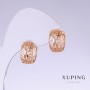 Xuping Earrings, 14mm length, 8mm thickness, 18k gold plated