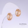 Earrings Xuping, length 16mm, thickness 7mm, 18K gold plated