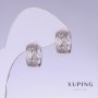Earrings Xuping, length 13mm, thickness 7mm, rhodium