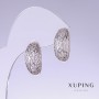 Earrings Xuping, length 19mm, thickness 9mm Rhodium