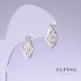 Xuping Earrings, length 16mm, thickness 9mm, rhodium