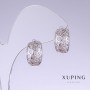 Xuping Earrings, rhodium-plated, 16mm length, 7mm thickness