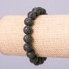 Bracelet made of lava natural stone round beads, diameter 8mm, length 18cm on elastic