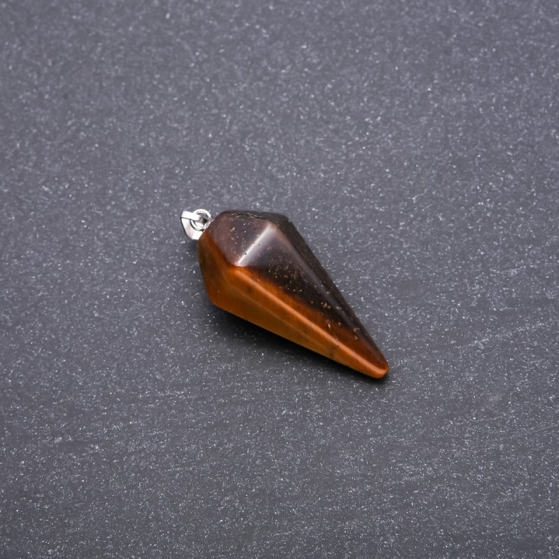 Pendant “Pendulum” with Tiger's Eye natural stone 40x30x13mm