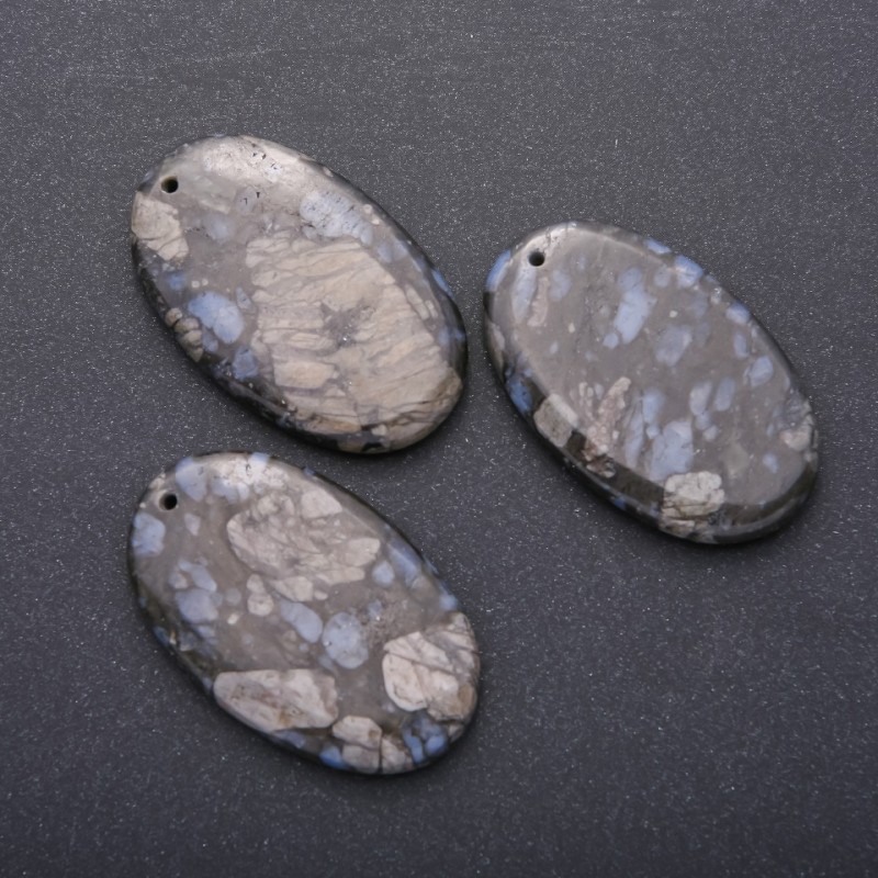 Pendant made of natural Jasper stone Oval 55x35mm