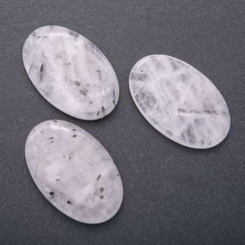 Pendant made of natural stone Quartz “Rutilated” oval 55×35mm (±)